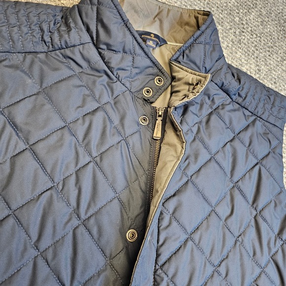 Brooks Brothers Quilted Vest Navy Blue Primaloft Full Zip Mens Size XL - Picture 4 of 8